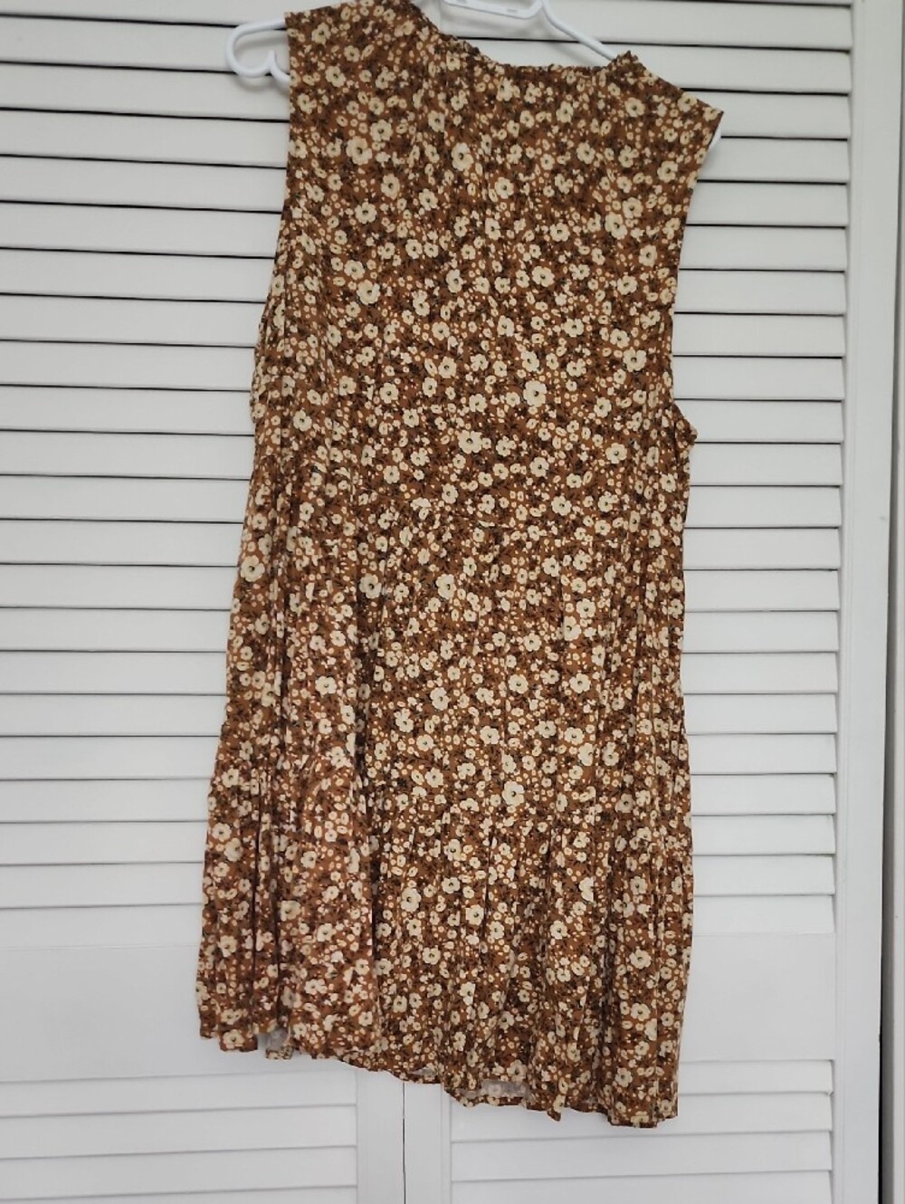 Old Navy Brown and Cream Floral Mini Dress - Picture 4 of 4